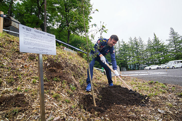 Tree planting activities by Trial Riders