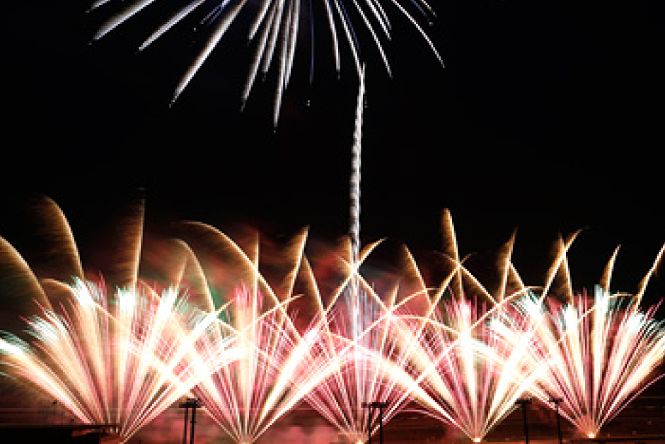 如果以視線高度觀賞煙火