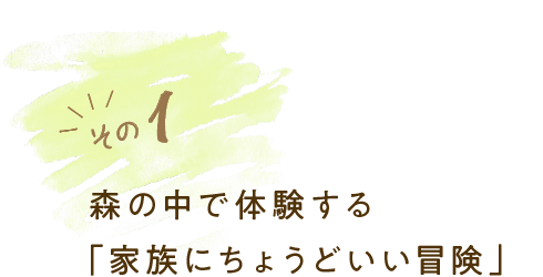 那1 在森林中體驗「適合家庭的冒險」