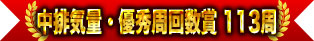 中排氣量・優秀周回數獎 113周